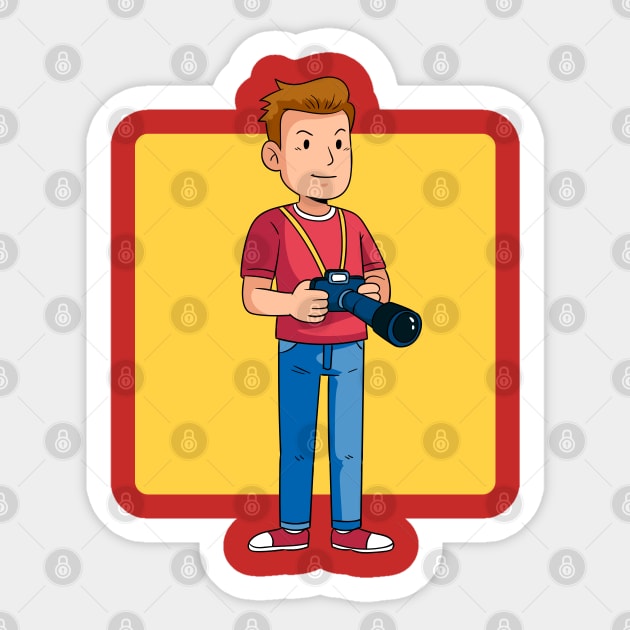 Photographer Working Sticker by Mako Design 